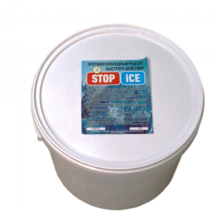 Противогололедный реагент «STOP ICE» -30&nbsp;°C, ведро 10 кг